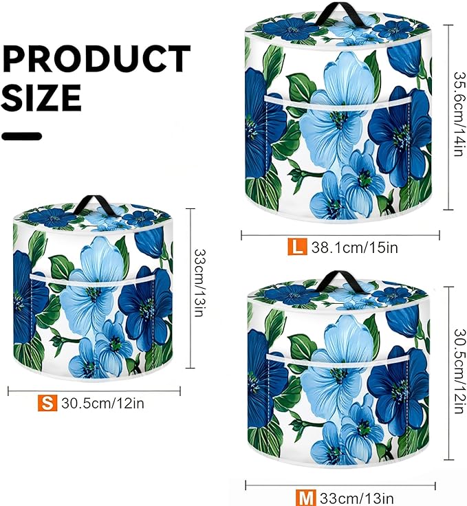 Rice Cooker Cover, Dust Cover for Kitchen Appliances with Handle and Storage Pocket, Easy to Clean Kitchen Decor Gift, Fits 3-6-8 Quart Instant Pot, Slow Cooker and Air Fryer
