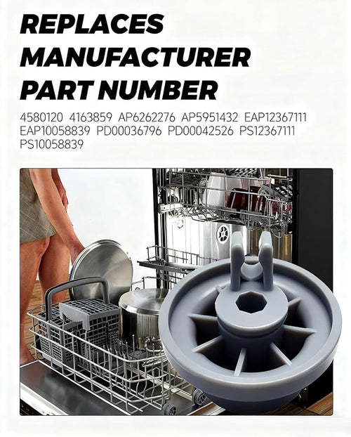 12004485 Dishwasher Dishrack Roller Wheel,Kit Replaces AP4512761 1998570 617087 AH3478333 EA3478333 PS3478333 00617087 PS8728047,for Bosch Kenmore, Dishwasher Lower Rack Wheel 10 pack