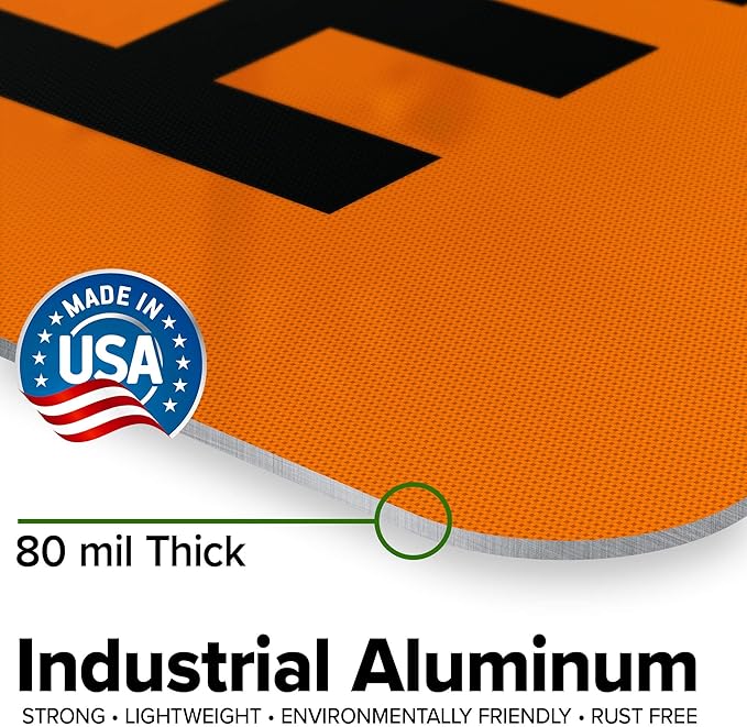 Custom warning Sign, OSHA Sign, 24x30 Inches, 3M EGP Reflective, Rust Free .080 Aluminum, Fade Resistant, Made in USA by My Sign Center