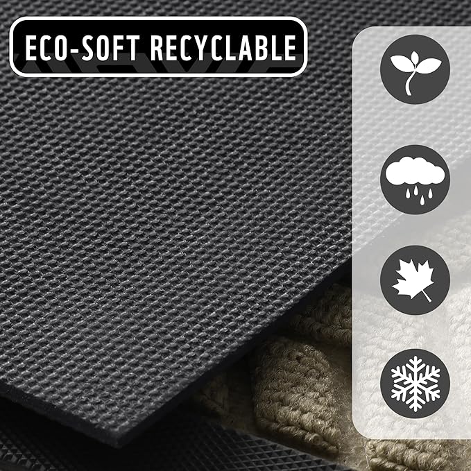 Yimobra Extra Large Door Mat 60x36, All-Weather Waterproof Outdoor Mats for Front Door, Non Slip Rubber Doormat for Patio Proch Outside Entryway Indoor, Pale Khaki