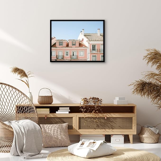 Americanflat 20x26 Picture Frame with Polished Plexiglass - Streamline Collection - Thin Border Picture Frame for Wall Display - Hanging Hardware Included - Black