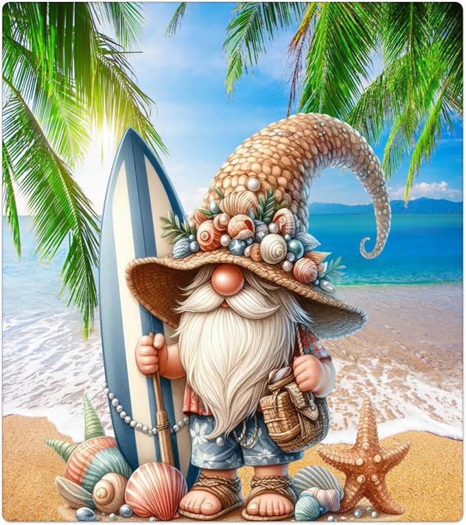 Summer gnome Starfish Beach Dishwasher Magnet Cover for The Front Dishwasher Door Cover Panel Decals Magnetic Refrigerator Cover for Kitchen Farmhouse Home Decor 23 X 26 in
