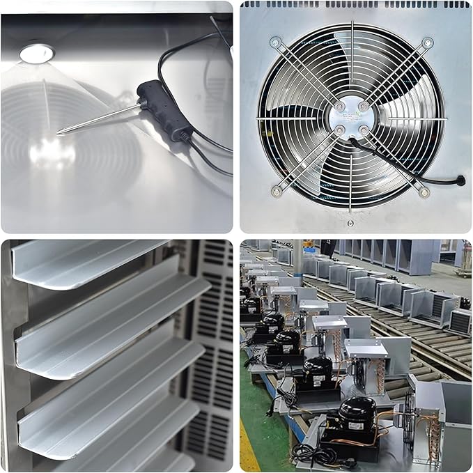 Kolice Commercial 5 Trays Blast Chiller, Chest Freezer, Shock Freezer with Food Probe,Used in Restaurant,Bakery,School,Hotel to Preserve Ice Cream,Fish,Chicken,Dumpling,Beef,Dessert,etc