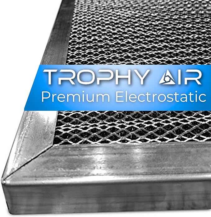 Washable & Reusable Electrostatic HVAC AC/Furnace Air Filter, Lasts a Lifetime, 6 Stage Permanent Air Filter, Healthier Home or Office, Made in The USA - Increases Airflow (14x30x1)