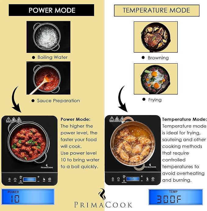 Hot Plate - Portable Induction Cooktop - Countertop Single Burner - Safe, Fast Heating for Gourmet Cooking - Sleek Design with Touch Controls - Energy Efficient Home Food Preparation (Black)