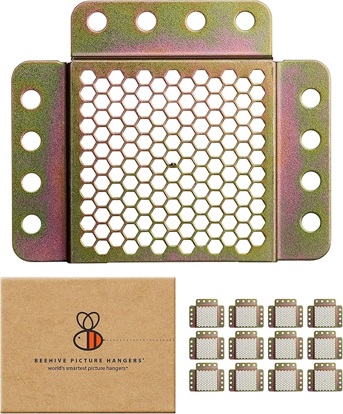74 Pcs Picture Hanging Kit, The Ultimate Picture Hangers for Wood Frames and Canvases, for use on Drywall, Requires No Measuring or Moving Hardware to Hang Artwork, Hangs 6 Frames