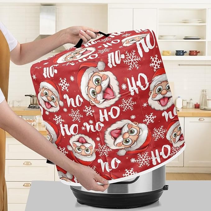 Santa Claus Appliance Covers Star Air Fryer Dust Cover for Instant Pot Accessories 3 Quart Fryer Dust Covers Appliance Dust Covers Soft and Easy to Fold Convenient L