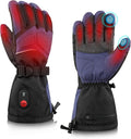 SNOW DEER Heated Gloves for Men Women - Rechargeable, Waterproof, Cut-Resistant with Touchscreen for Winter Outdoor Work Camping Warmer