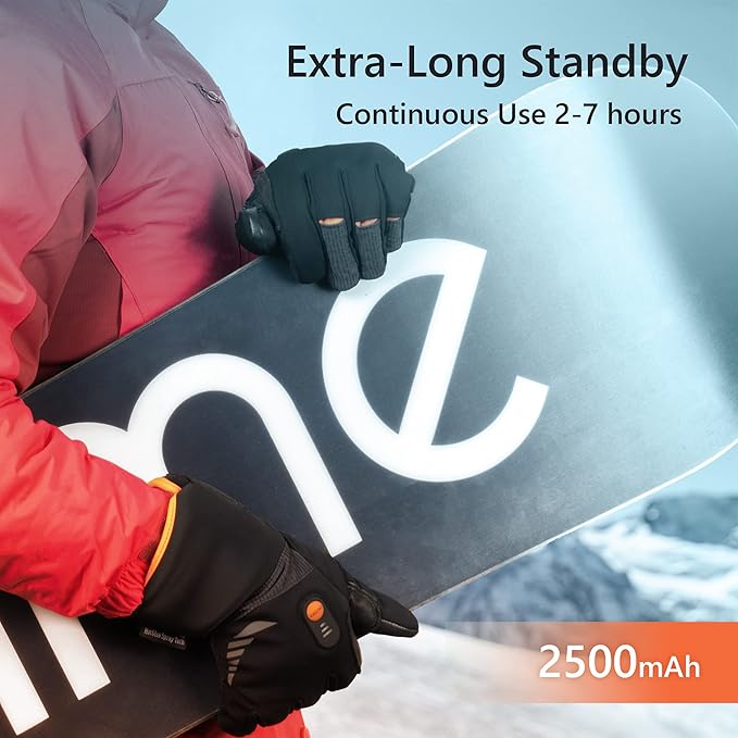 Heated Gloves for Men Women, Rechargeable Waterproof Heated Work Gloves with Arthritis Raynaud's Relief for Ski Golf Hiking Driving