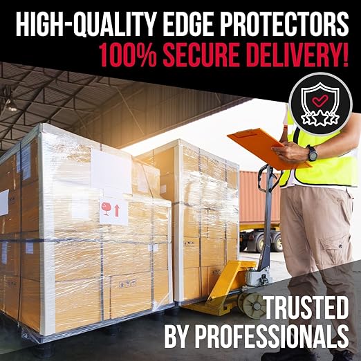 Extra-Wide 48" x 3" x 3" Reinforced Cardboard Edge Protectors (Pack of 36) – 0.225" Heavy-Duty Thickness – Cardboard Edge Protectors for Shipping – American Quality Pallet Edge Protector