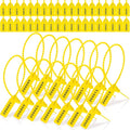 Roowest 2000 Pcs Plastic Tamper Seals Security Tags Seals Safety Numbered Zip Ties Fire Extinguisher Tamper Tags Disposable Self Locking Signage 250 mm Length(Yellow)