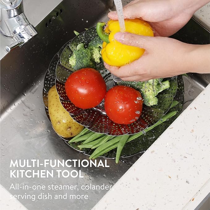 Vegetable Steamer Basket, 2 Tiered