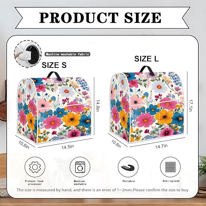Mixer Dust Cover for 6-8 Qt Stand Mixer, Cloth Cover with 2 Storage Pockets for Stand Mixer Protective Covers Large for 6-8 Quart Mixer