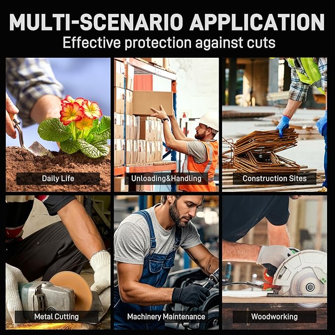 Heat Cut Resistant Gloves,Aramid leather Oven Gloves with Fingers,Heat Resistant Up to 550°F, Thick Knit Grill Mitts (silicone beads, Medium)