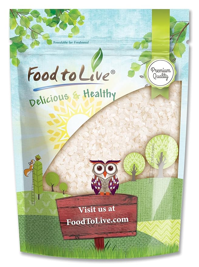 Food to Live Short-Grain White Rice, 6 Pounds – Premium Japanese Style Short-Grain, Perfectly Sticky, Vegan, Kosher rice. Easy to Cook. Great as a Side Dish. Great for Sushi, Rice Salads, and Desserts