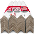 Extra-Wide 48" x 3" x 3" Reinforced Cardboard Edge Protectors (Pack of 100) – 0.225" Heavy-Duty Thickness – Cardboard Edge Protectors for Shipping – American Quality Pallet Edge Protector
