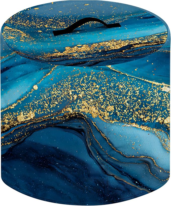 Kitchen Appliance Accessories Dust Cover for 3-6-8 Quart Instant Pot, Pressure Cooker, Air Fryer & Crock Pot,Decorative Appliance Cloth Cover with Top Handle & Storage Pockets (Deep Blue, 3 Quart)