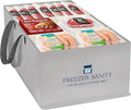 The Original Chest Freezer Organizer Bins, Stackable Storage Organizers, Deep Freezer Dividers, Handles, Heavy-Duty, Waterproof (Large 19x14x9)