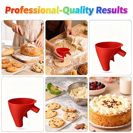 Flour Funnel for Kitchen Aid Mixer 5 Qt,for 4.5–5 Qt Tilt-Head Models-Stand Mixer Attachment,Easy Pour No-Mess Attachment, Anti-Splash Accessory, Durable Dishwasher-Safe Baking Tool (Black)