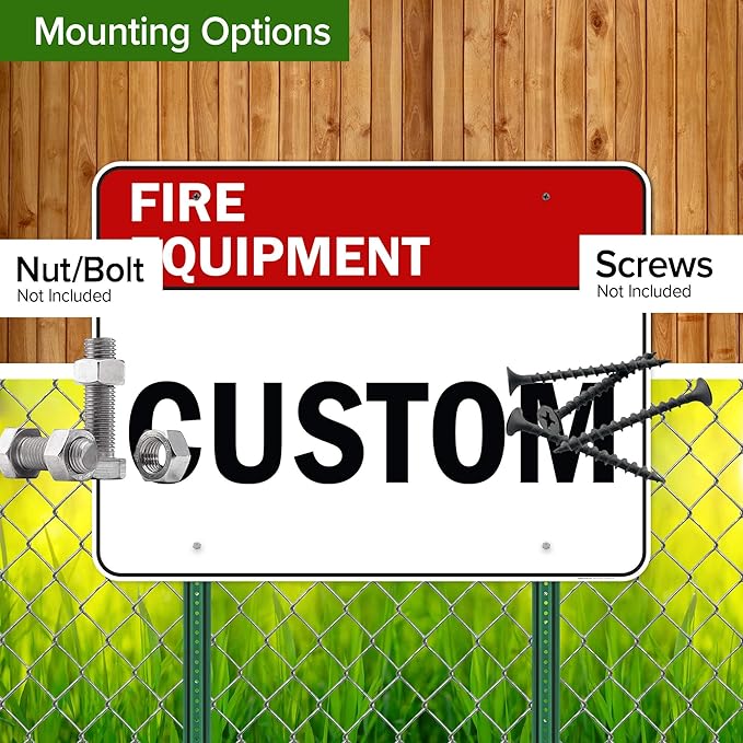 Custom Fire Equipment Sign, Ansi Sign, Osha Compliant, 36x48 Inches, Rust Free DiBound, Fade Resistant, Made in USA by My Sign Center