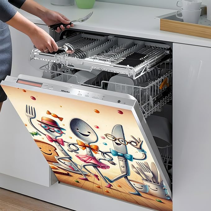 Dishwasher Magnet Sticker Cover Panel Decal Refrigerator Magnetic Sticker Decorative for Kitchen Decoration,Fridge Door Cover, Appliances Stickers 23"x26"