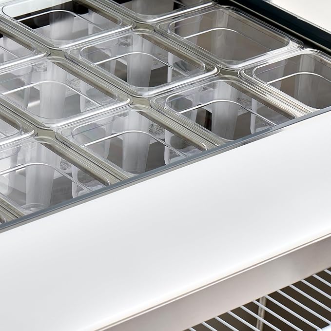 Kratos Commercial Refrigerator, Mega Top Sandwich/Salad Prep Table, 60" Wide Two Door Stainless Steel Refrigerated Prep Table with 24 Food Pan Capacity (67K-036)