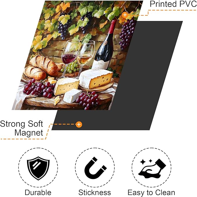 Dishwasher Magnet Sticker Cover Panel Decal Refrigerator Magnetic Sticker Decorative for Kitchen Decoration,Fridge Door Cover, Appliances Stickers 23"x26"