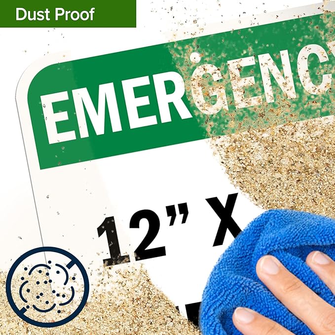 Custom Emergency Sign, OSHA Sign, 12x18 Inches, Rust Free .063 Aluminum, Fade Resistant, Made in USA by My Sign Center