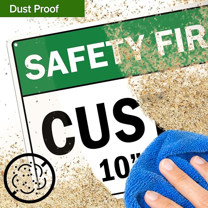 Custom Safety First Sign, Ansi Sign, Osha Compliant, 10x14 Inches, Rust Free .040 Aluminum, Fade Resistant, Made in USA by My Sign Center