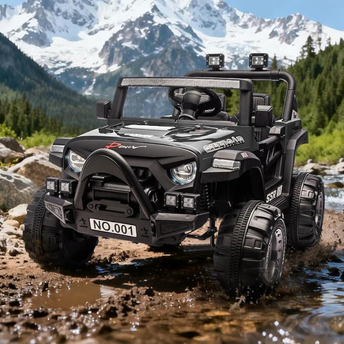 12V Kids Ride on Car, Electric Ride on Truck w/Parent Remote, Spring Suspension, Bluetooth Music, LED Light, 4.1Mph Max Speed, 3 Speeds, Battery Powered Vehicles for Kids Toddler Age 3-8, Black