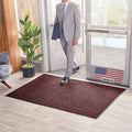 Consolidated Plastics Brush Dry Mat - Made in USA, Heavy-Duty Commercial DoorRug for Indoor/Outdoor Entryways, Non-Slip Backing for High-Traffic Areas (3' W x 4' L, Red)