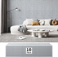 Art3dwallpanels 10 Pack Acoustic Panels, 48" X 12" X 0.35" Soundproof Wall Panels, Self Adhesive High Density Sound Absorbing Acoustic Treatment for Recording Studio, Office, Grey