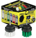 Drill Brush - Grout Cleaner - 2-inch Diameter Round Spin Brush Set - Kitchen Accessories - Scrub Stove, Oven, Sink, Tile - Carpet Cleaner - Leather, Upholstery, Fabric - Wheel Brush - Glass Cleaner