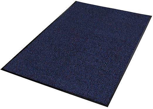 Guardian Floor Protection 94031520 Platinum Series Indoor Wiper Floor Mat, Rubber with Nylon Carpet, 3' Length, 15' Width, Blue