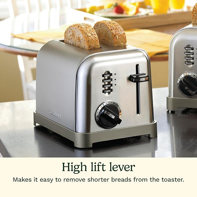 Cuisinart CPT-160 Metal Classic 2-Slice Toaster, Brushed Stainless