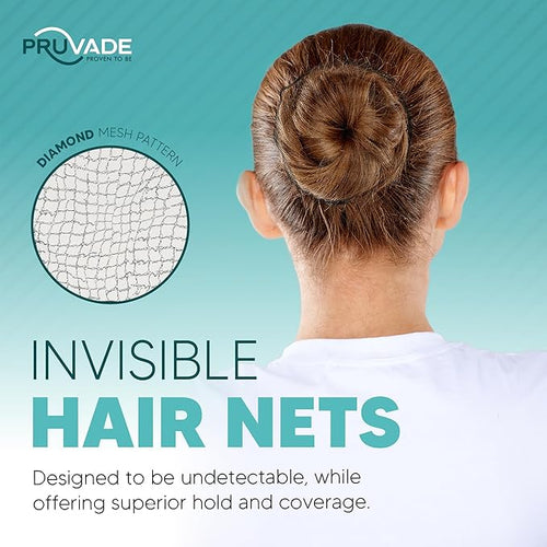 1000 Pack Invisible Hair Nets for Women & Men | Elastic 24" Mesh Hair Net for Buns, Long Hair & Short Hair - Hairnets for Ballet Dancers, Sleeping, Wig Storage, Food Service & More