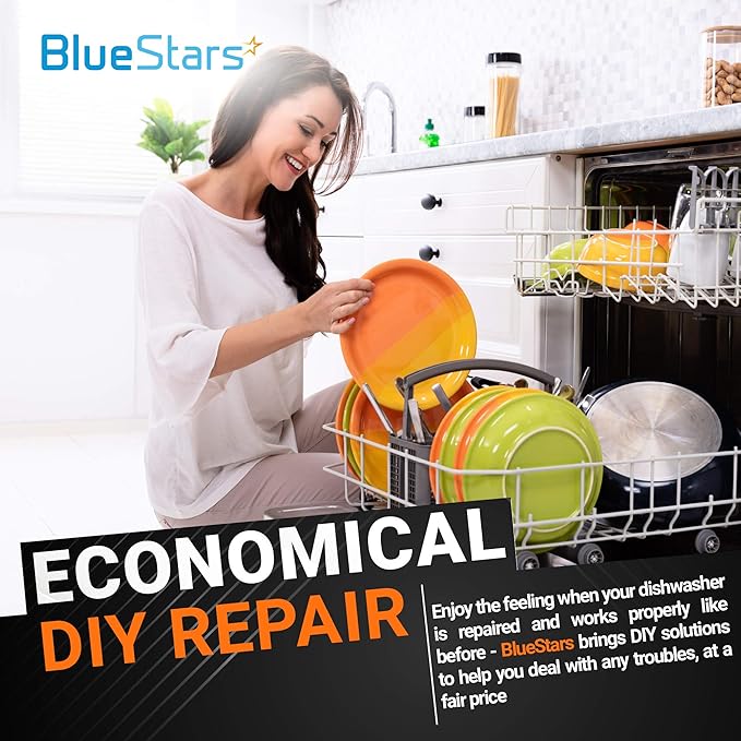 BlueStars 8212560 & 8269145 Dishwasher Side Mounting Bracket Kit with Screws Enhanced - Compatible with KitchenAid Whirlpool Kenmore Maytag Amana Jenn-Air Dishwashers - Easy to Install