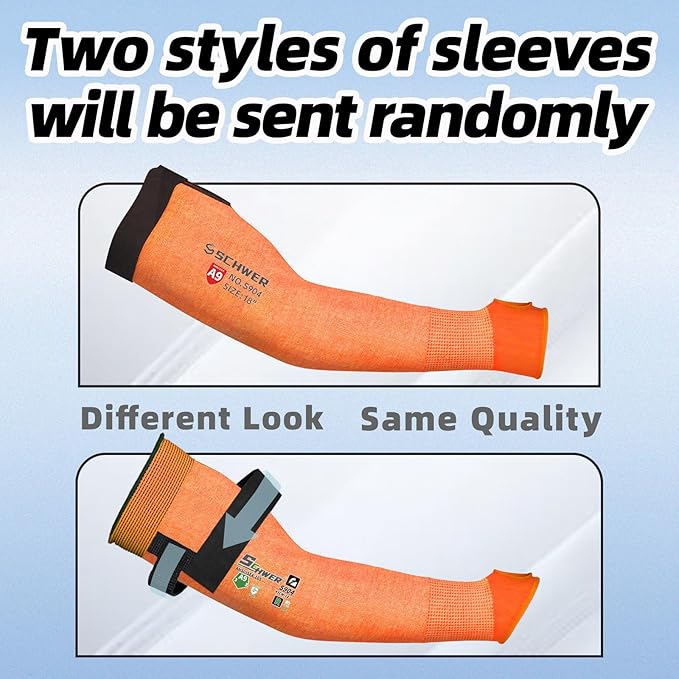 Schwer PRO-SKIN ANSI A9 Cut Resistant Arm Sleeves for Men & Women, Puncture Resistant Arm Protectors for High Risk Work