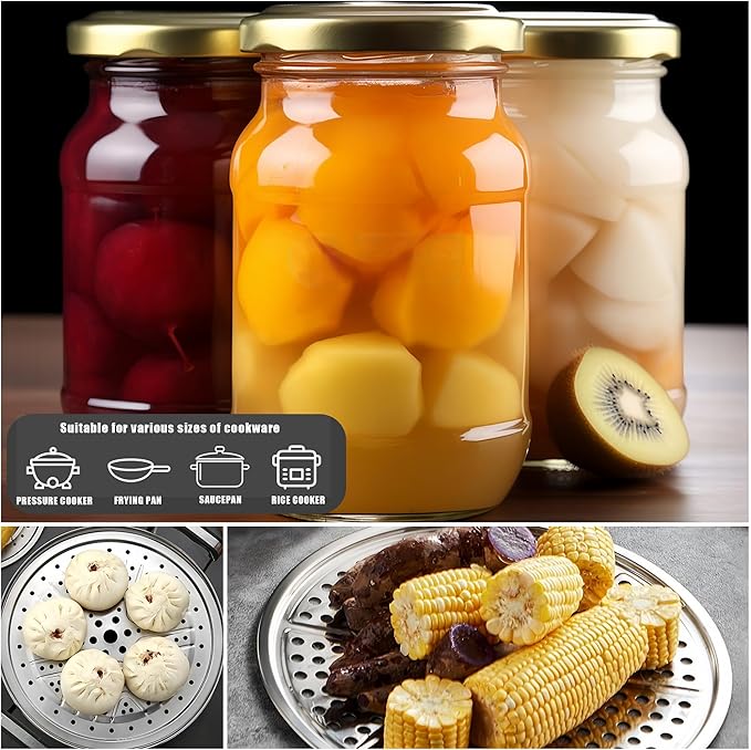 3-Pack 11-Inch Pressure Cooker Canner Rack Canning Rack Food Grade Stainless Steel Compatible with Presto All-American and More