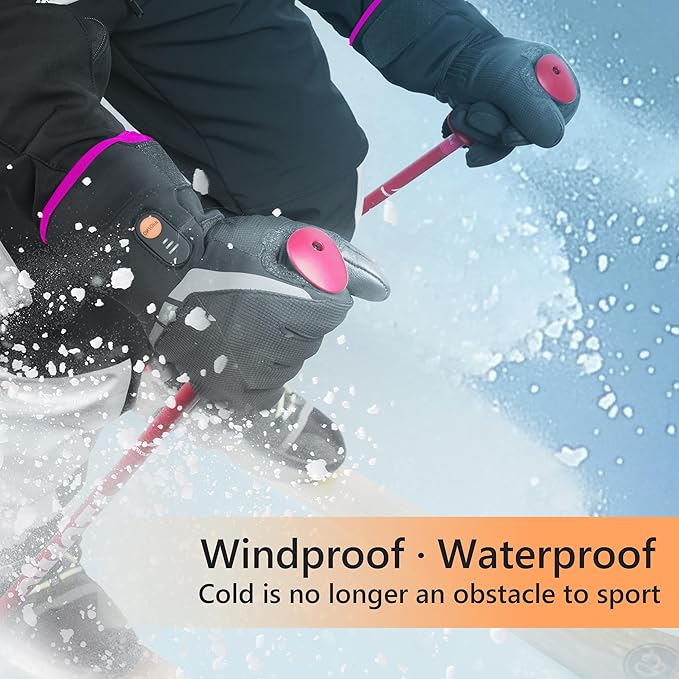 Heated Gloves for Men Women, Rechargeable Waterproof Heated Work Gloves with Arthritis Raynaud's Relief for Ski Hiking Driving