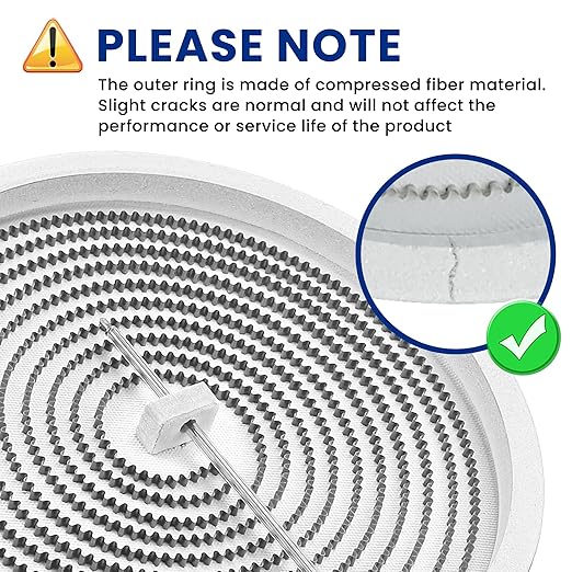 10In W11047722 8523692 W10248262 Single Radiant Surface Heating Element Fit for Whirl-Pool, Ken-More, May-tag, Replaces PS11775308 4461933 AP6041999 Range Stove Burner Surface Element by Fetechmate