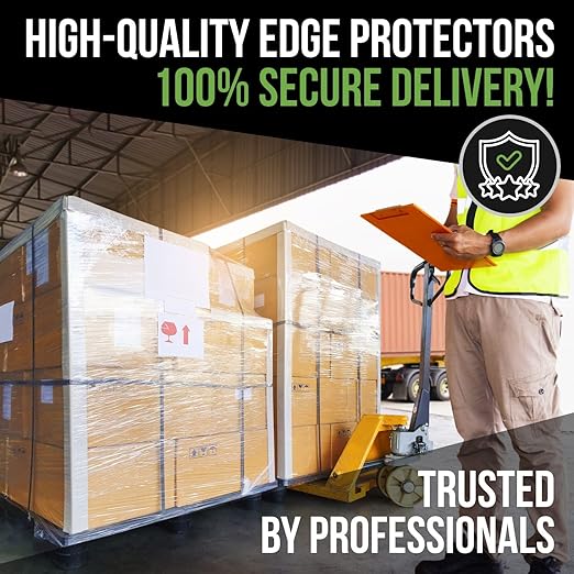 Extra-Wide 48" x 3" x 3" Reinforced Cardboard Edge Protectors (Pack of 36) – 0.16" Standard-Duty Thickness – Cardboard Edge Protectors for Shipping – American Quality Pallet Edge Protector