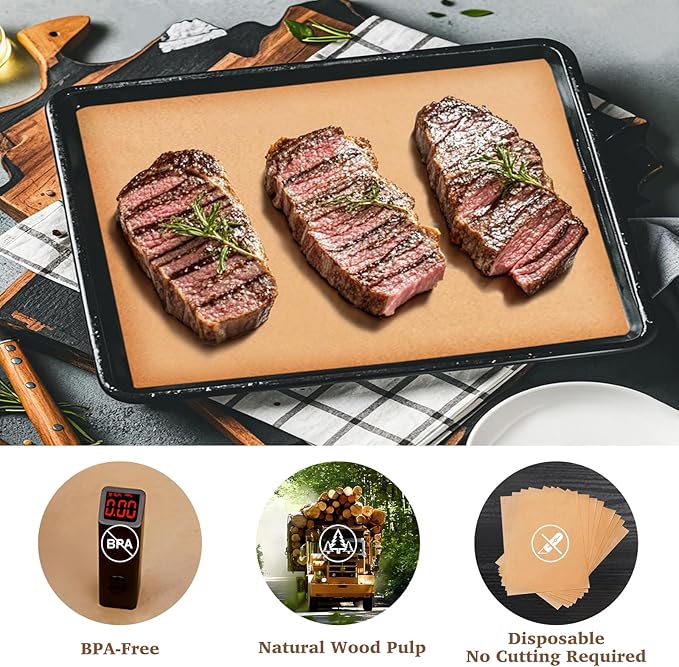 Air Fryer Liners Disposable Parchment Compatible with Nuwave Bravo xl Air Fryer Toaster Smart Oven, Baking Sheet Liners AirFryer Accessories for Nuwave 12-in-1 30qt Oven, 120 Sheets, 9x13 inches
