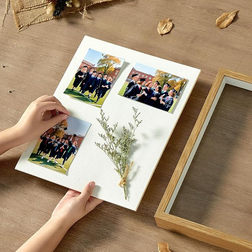 11x14 Shadow Box Display Case Picture Frame with Soft Linen Back, Large Wood Color Shadow Box 11x14 for Flowers Medal Display Case Jersey pet Graduation Memorabilia Baby Ltems Crafts Photos