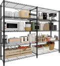 GarveeLife 70" H Storage Shelves L-Shaped 1325 LBS Heavy Duty Metal Shelving 5-Tier Wire Shelving for Corner Storage Rack Adjustable Pantry Shelf for Kitchen Pantry, 70.8" H x 70.5" W x 15.8" D