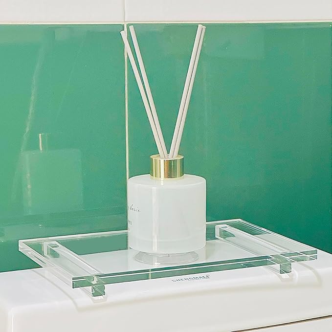 Acrylic Soap Tray, Soap Pedestal Stand Sink Tray, Soap Bottle Riser Stand for Kitchen Bathroom, Clear