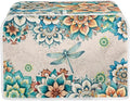 UNICEU Boho Floral Dragonfly 2 Slice Toasters Cover, Reusable Kitchen Accessories Dust-proof Toasters Cover Bread Maker Cover Kitchen Small Appliance Dust Cover