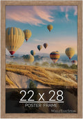wallsthatspeak 22x28 Brown Barnwood Picture Frame for Puzzles Posters Photos or Artwork