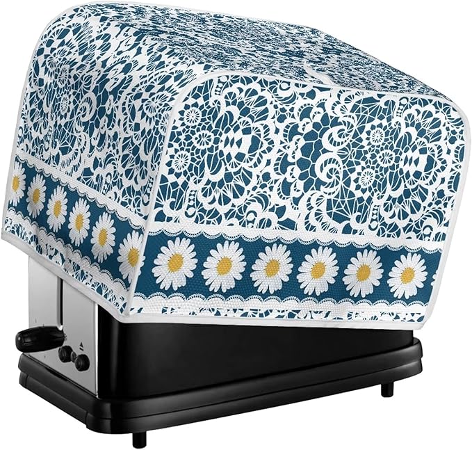 UNICEU Boho Daisy Flower Toaster Cover, Quilted Fits Most Standard 2 Slice Toasters