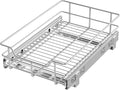 Pull Out Cabinet Organizer 11" W X 17" D, Slide Out Drawers For Kitchen Organizers and Storage, Pull Out Drawers For Cabinets Capacity Heavy Duty Caddy, Cabinet Shelves Chrome-Plated, Bathroom Pantry